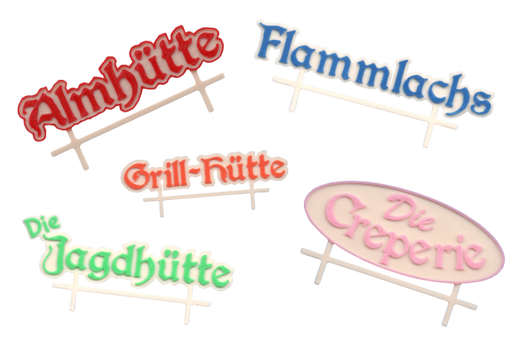 Schilder und Schriften