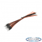 Preview: LED 5mm orange klar mit Litze und Vorwiderstand 5 Stück