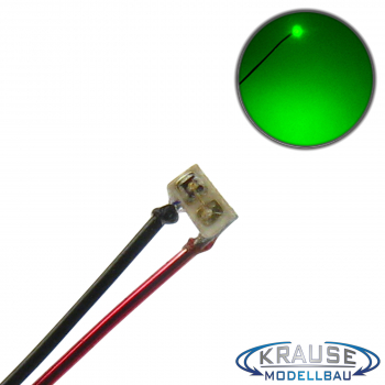 SMD-LED Typ 0201 grün, klares Gehäuse mit Kupferlackdraht