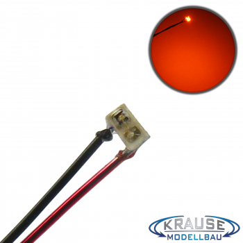 SMD-LED Typ 0201 orange, klares Gehäuse mit Kupferlackdraht, 5 Stück