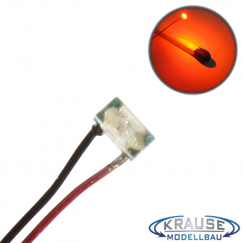 SMD-LED Typ 0402 orange, klares Gehäuse mit Kupferlackdraht