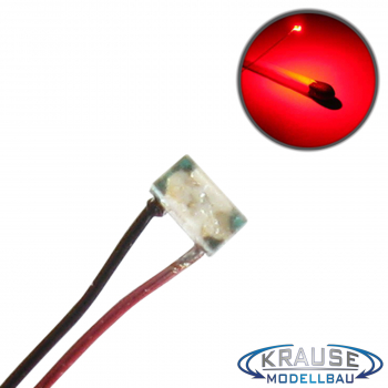 SMD-LED Typ 0402 rot, klares Gehäuse mit Kupferlackdraht