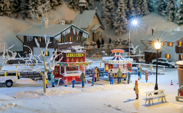 2 Weihnachtsmarktbuden Faller 134001, Bausatz