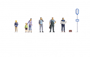 Figuren 1:87 An der Bushaltestelle Noch 15246