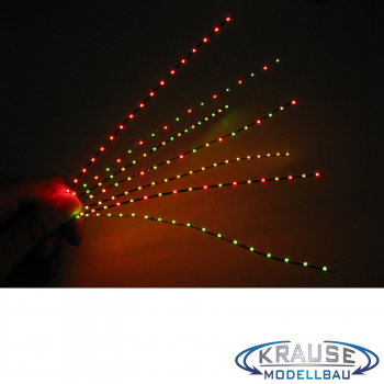 Miniatur LED Lichterkette flexibel rot / grün