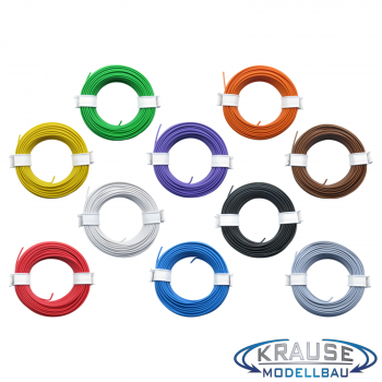 Schaltlitze Miniaturkabel 10 x 10 m Ring LIY 0,25 mm² flexibel Sparset