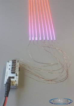 Beleuchtung Lichtleisten Hauptmast Modell Power Tower adressierbare RGB Pixel LEDs