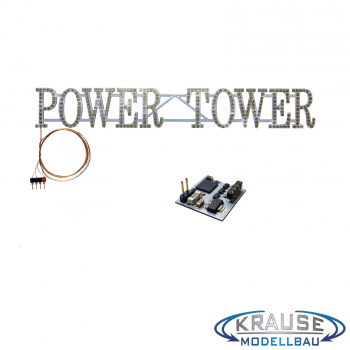 Preview: Power Tower Schriftzugplatine adressierbare Pixel LEDs passend für Faller 140325