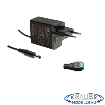 Steckernetzteil 12 Volt / 1A inkl. DC Adapter Hohlbuchse auf Schraubklemme