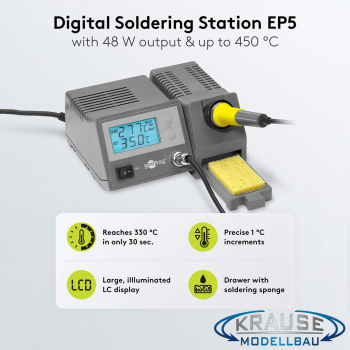EP5 Digitale Lötstation mit Soll- und Ist Temperaturanzeige