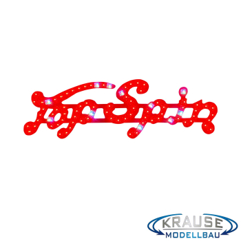 Preview: Top Spin Schriftzugplatine (rot) adressierbare LEDs passend für Faller 140431