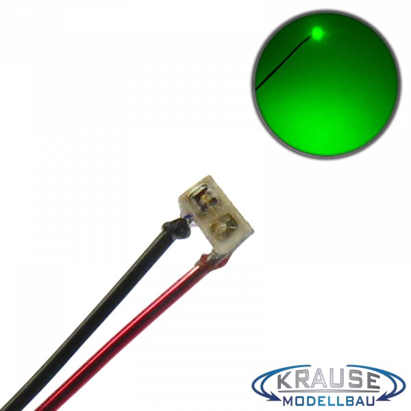 SMD-LED Typ 0201 grün, klares Gehäuse mit Kupferlackdraht, 5 Stück