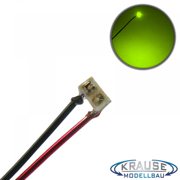 SMD-LED Typ 0201 grüngelb, klares Gehäuse mit Kupferlackdraht, 5 Stück