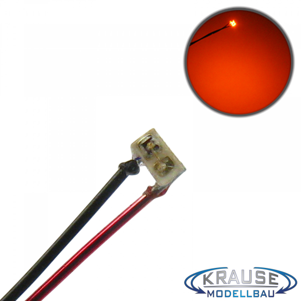 SMD-LED Typ 0201 orange, klares Gehäuse mit Kupferlackdraht
