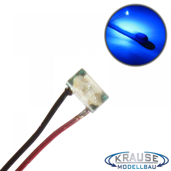 SMD-LED Typ 0402 blau, klares Gehäuse mit Kupferlackdraht 5 Stück