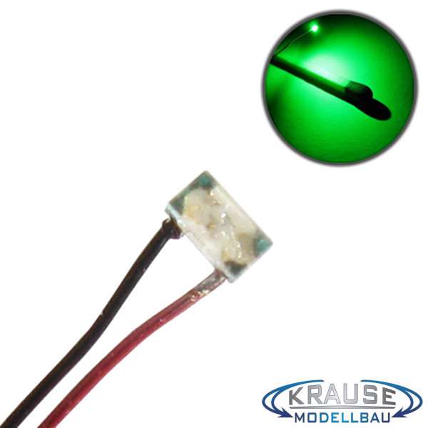 SMD-LED Typ 0402 grün, klares Gehäuse mit Kupferlackdraht 5 Stück