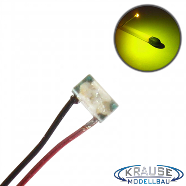 SMD-LED Typ 0402 grüngelb, klares Gehäuse mit Kupferlackdraht