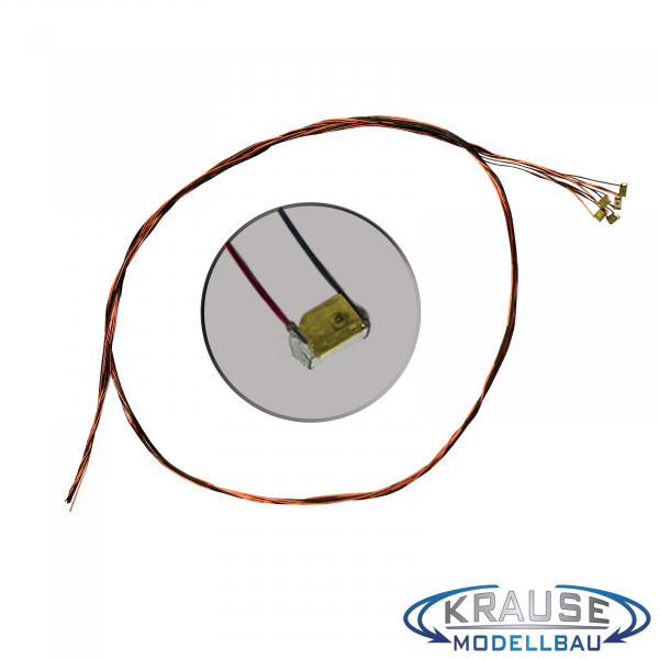 SMD-LED Typ 0603 gelb, diffuses Gehäuse mit Kupferlackdraht 5 Stück