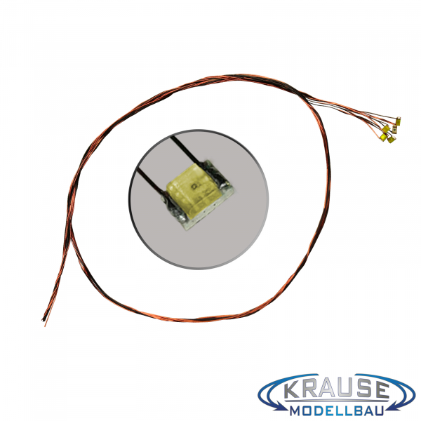 SMD-LED Typ 0805 gelb, diffuses Gehäuse mit Kupferlackdraht 5 Stück