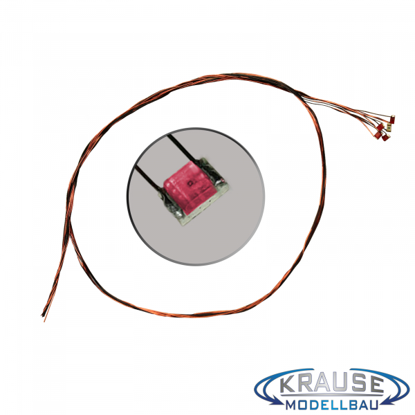 SMD-LED Typ 0805 rot, diffuses Gehäuse mit Kupferlackdraht 5 Stück