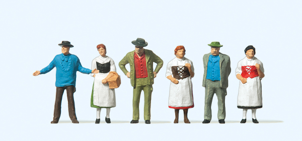 Figuren 1:87 Ländliche Marktbesucher Preiser 14048