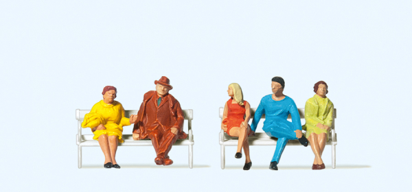 Figuren 1:87 Sitzende Personen Preiser 14101