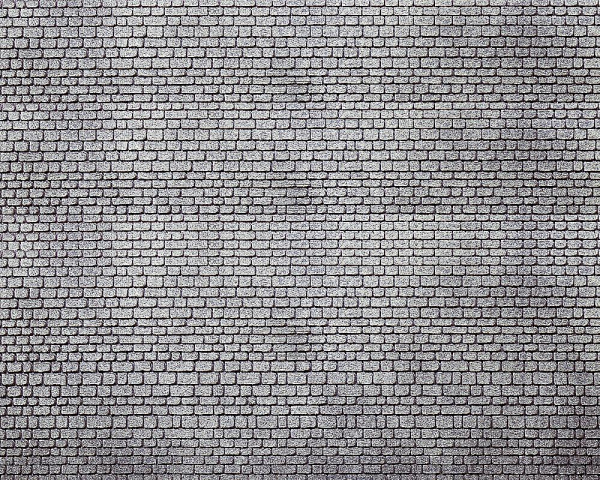 Dekorplatte, Läufermauerwerk-Quader, grau Faller 170805