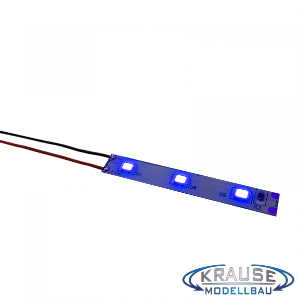 LED Flexstripe hochflexibel mit Litze 3 blaue LEDs