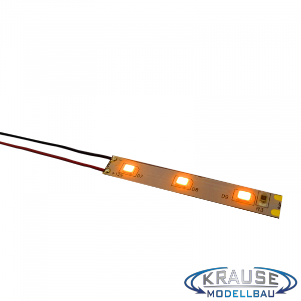 LED Flexstripe hochflexibel mit Litze 3 gelbe LEDs