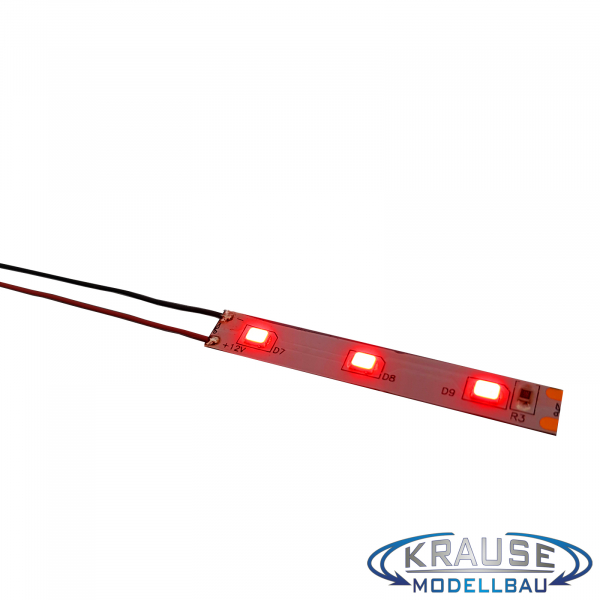 LED Flexstripe hochflexibel mit Litze 3 rote LEDs