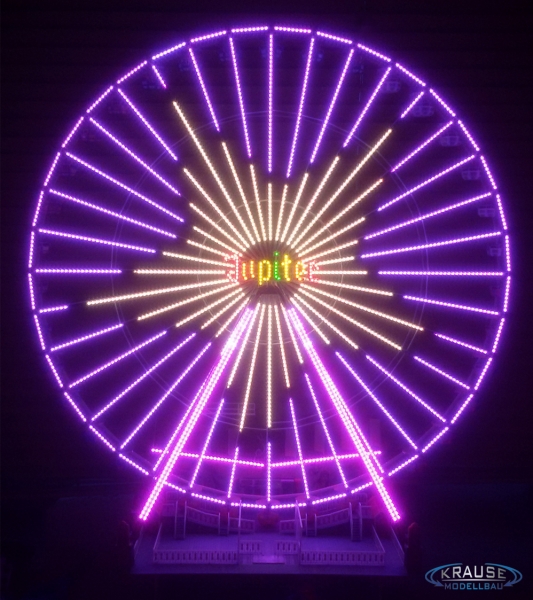 Radspeichenbeleuchtung Nachrüstsatz Modell Jupiter Riesenrad, adressierbare RGB Pixel LEDs
