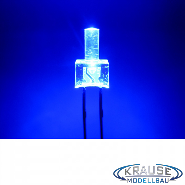 Tower LED lang 2mm blau klar
