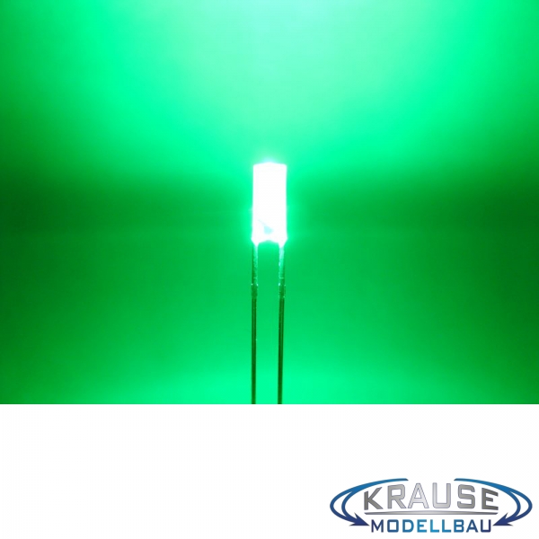 Zylinder LED 3mm grün klar