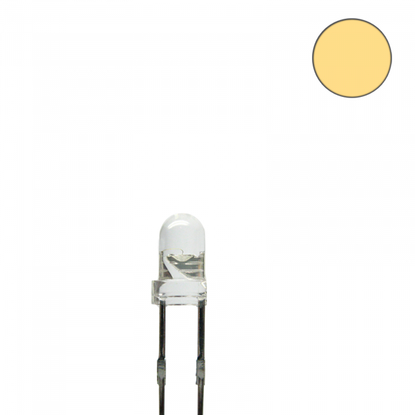 Standard LED 3mm warmweiss klar