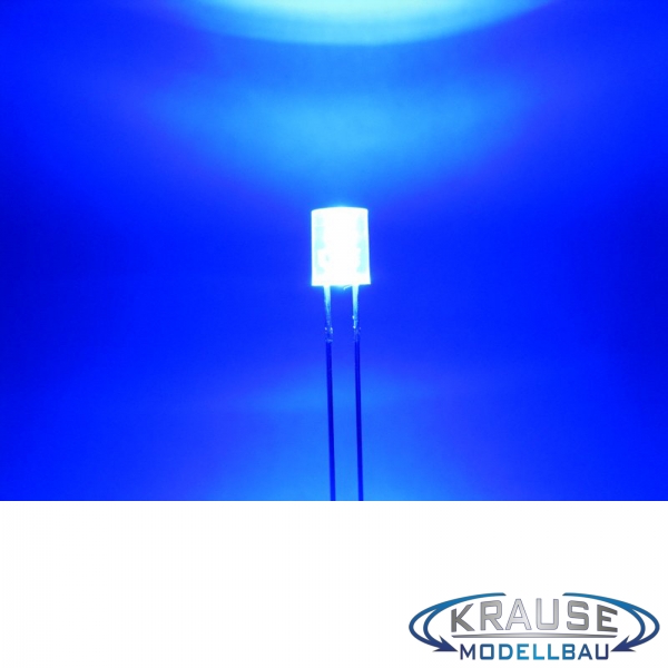 Zylinder LED 5mm blau klar