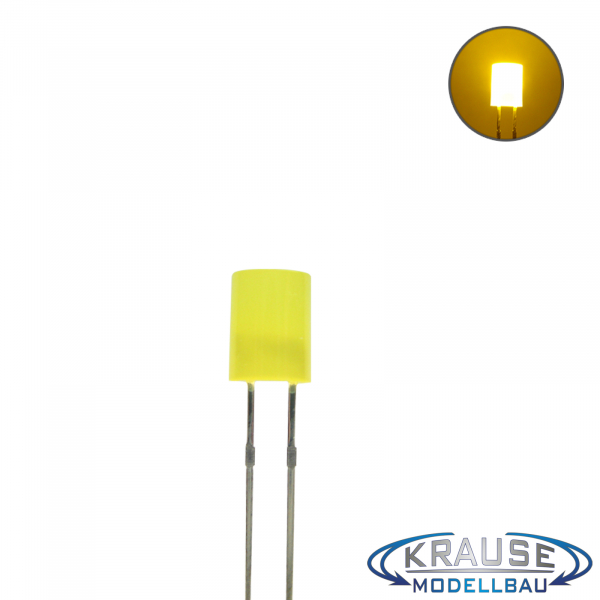Zylinder LED 5mm gelb diffus