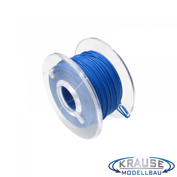 Mikrokabel Litze flexibel FEP 0,014mm² blau 10 Meter Spule