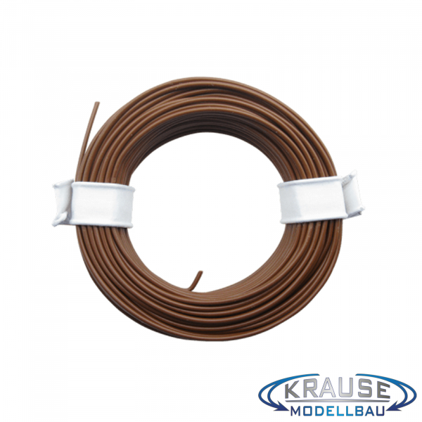 Schaltlitze Miniaturkabel Litze flexibel LIY 0,14 mm² braun 10 Meter Ring