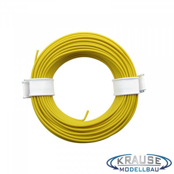 Schaltlitze Miniaturkabel Litze flexibel LIY 0,14 mm² gelb 10 Meter Ring