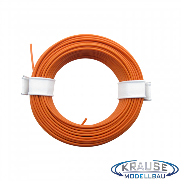 Schaltlitze Miniaturkabel Litze flexibel LIY 0,14 mm² orange 10 Meter Ring