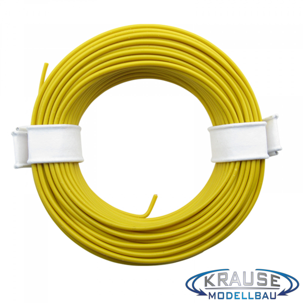 Schaltlitze Miniaturkabel Litze flexibel LIY 0,25 mm² gelb 10 Meter Ring