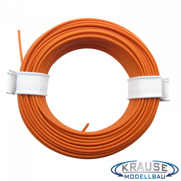 Schaltlitze Miniaturkabel Litze flexibel LIY 0,25 mm² orange 10 Meter Ring