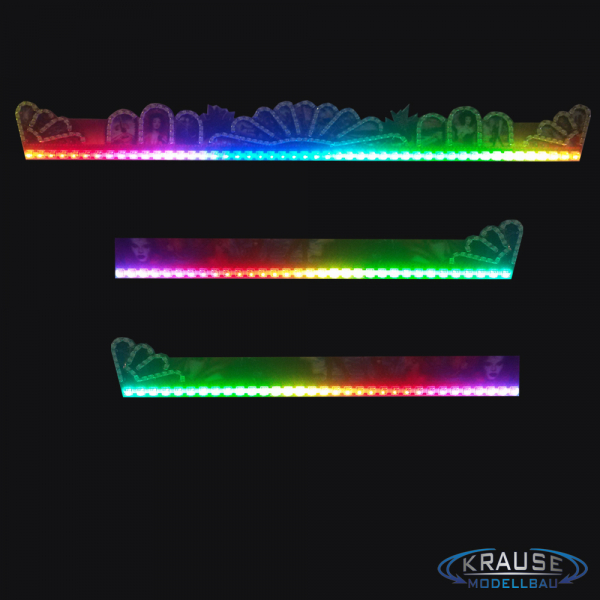 Beleuchtung Lichtleisten Dachblenden Modell Musik Express adressierbare RGB Pixel LEDs