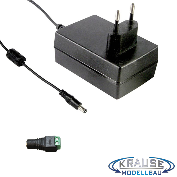 Steckernetzteil 12 Volt / 3A inkl. DC Adapter Hohlbuchse auf Schraubklemme
