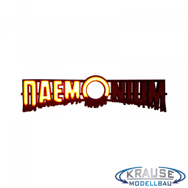 Daemonium Schriftzugplatine adressierbare LEDs passend für Faller 140418 fertig montiert