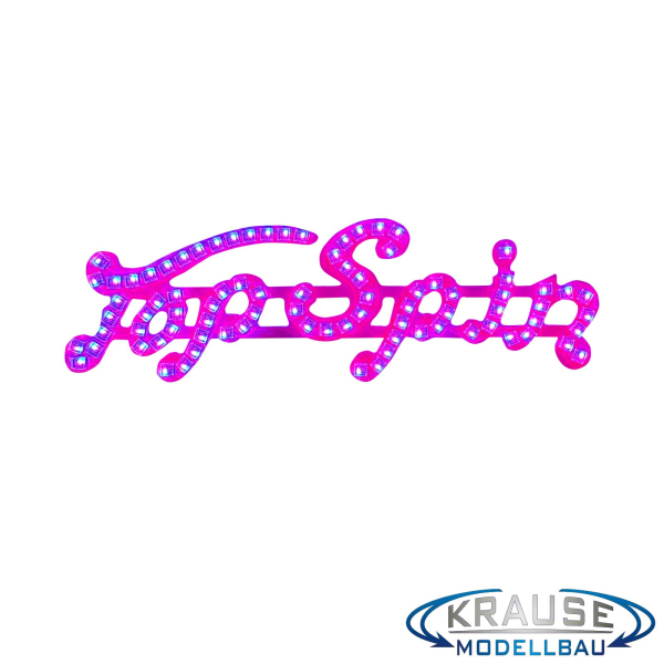 Top Spin Schriftzugplatine (rot) adressierbare LEDs passend für Faller 140431